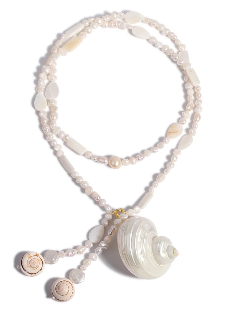Freshwater Pearls and Shells Adjustable Necklace NWOT